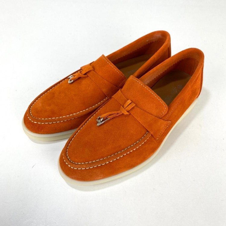 LORO PİANA CHARMS WALK LOAFERS CLASSİC ORANJ